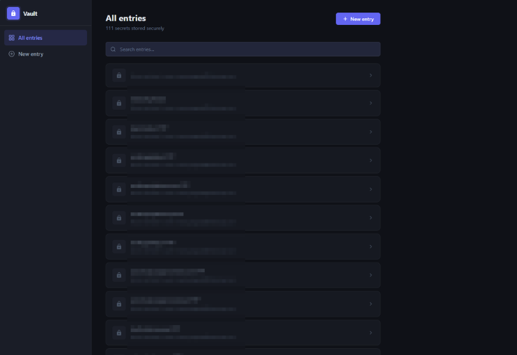 Shared Passwords Screenshot
